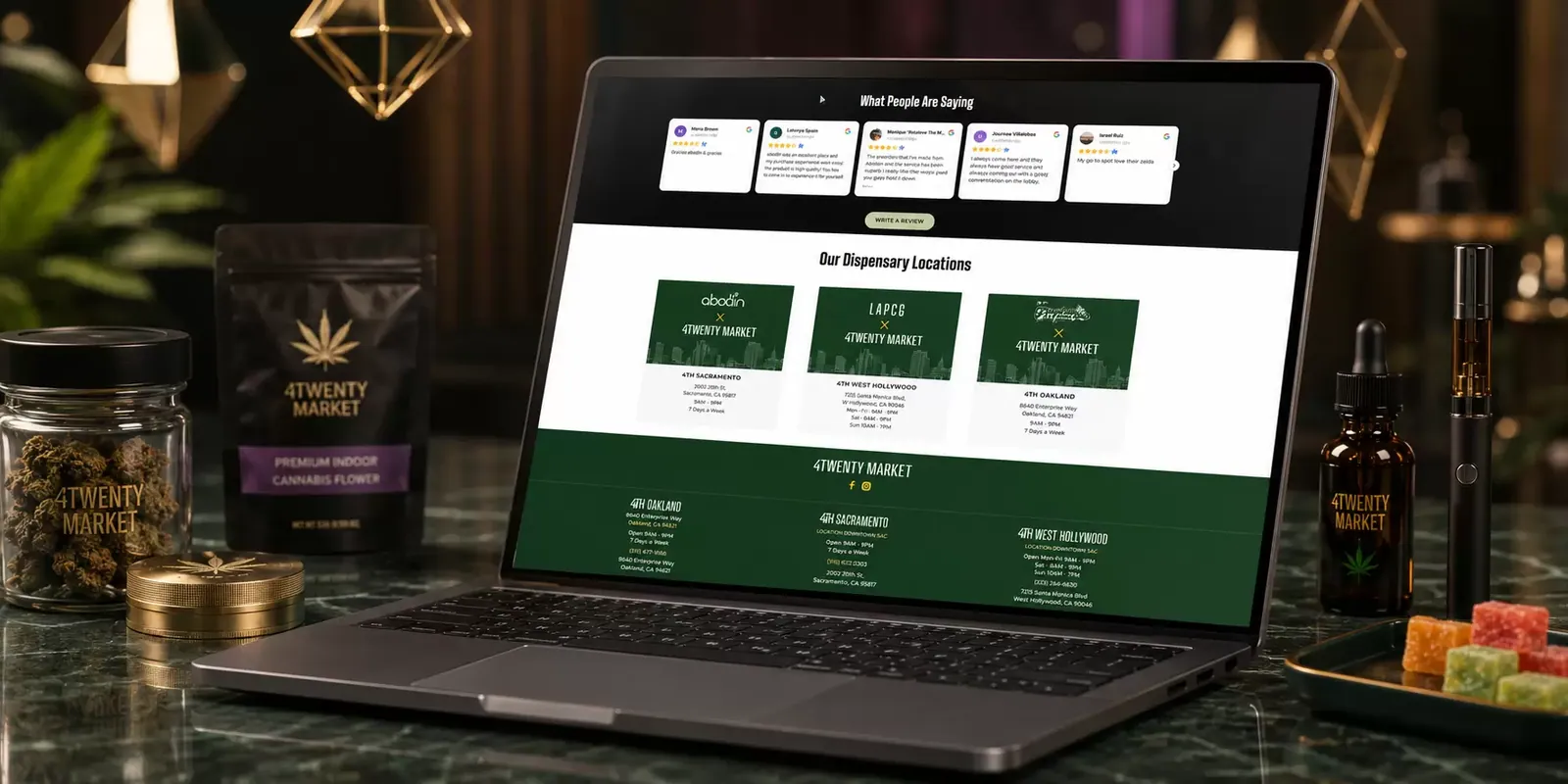 4Twenty Market new website screen 1
