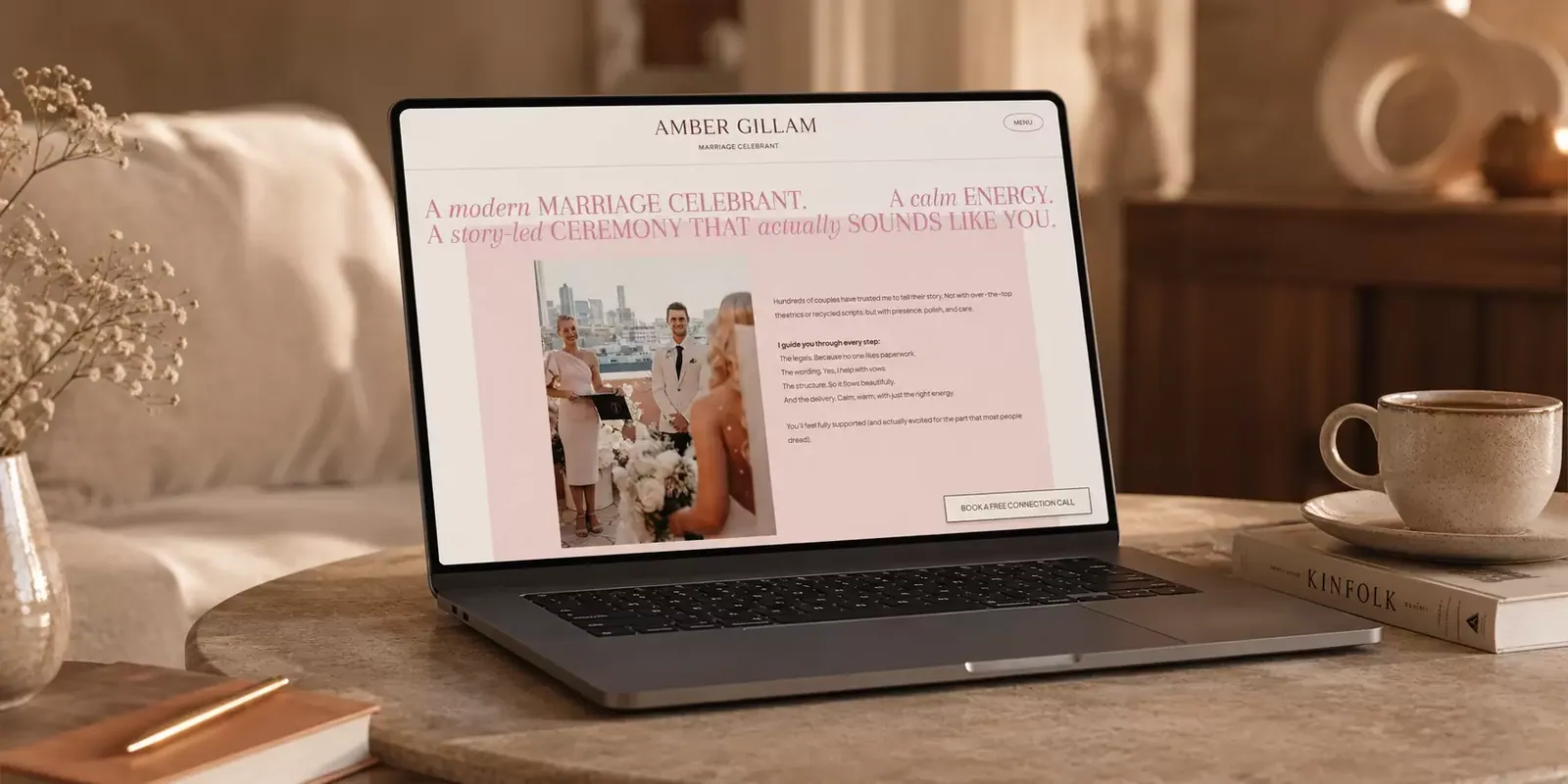 Amber Gillam — Brisbane Marriage Celebrant & MC (AU) new website screen 1