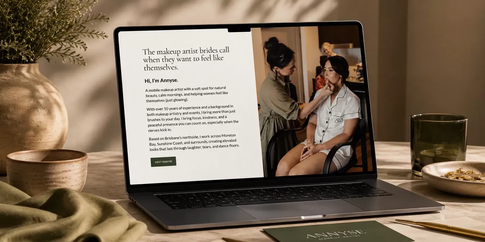 Annyse — Brisbane Bridal & Event Makeup (AU) new website screen 3