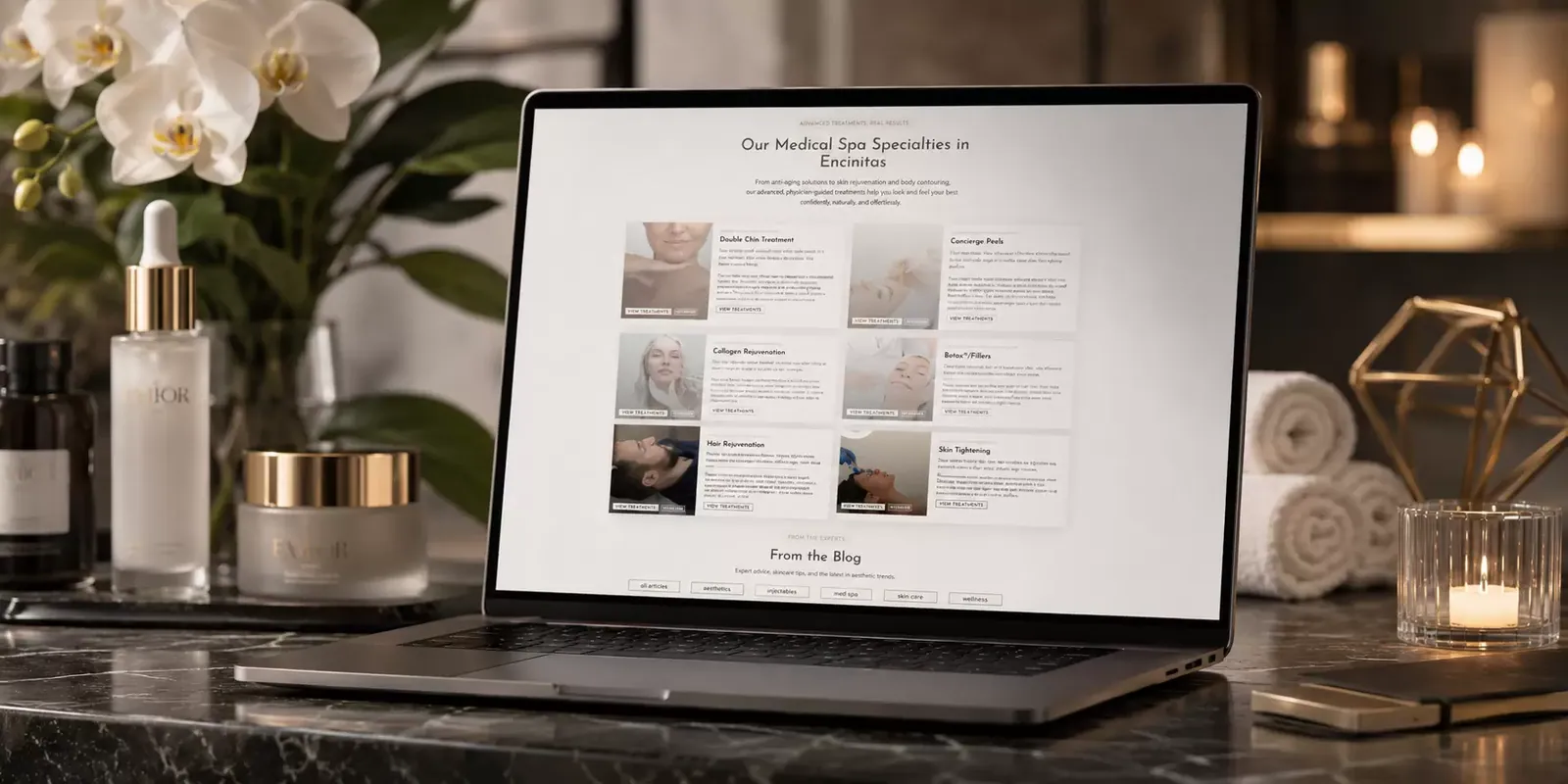 Call of Beauty Med Spa new website screen 1