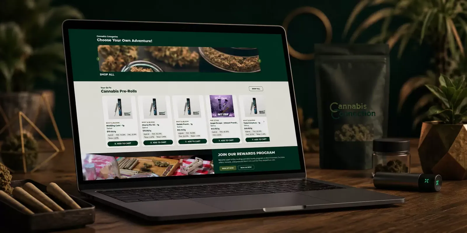 Cannabis Connection new website screen 2
