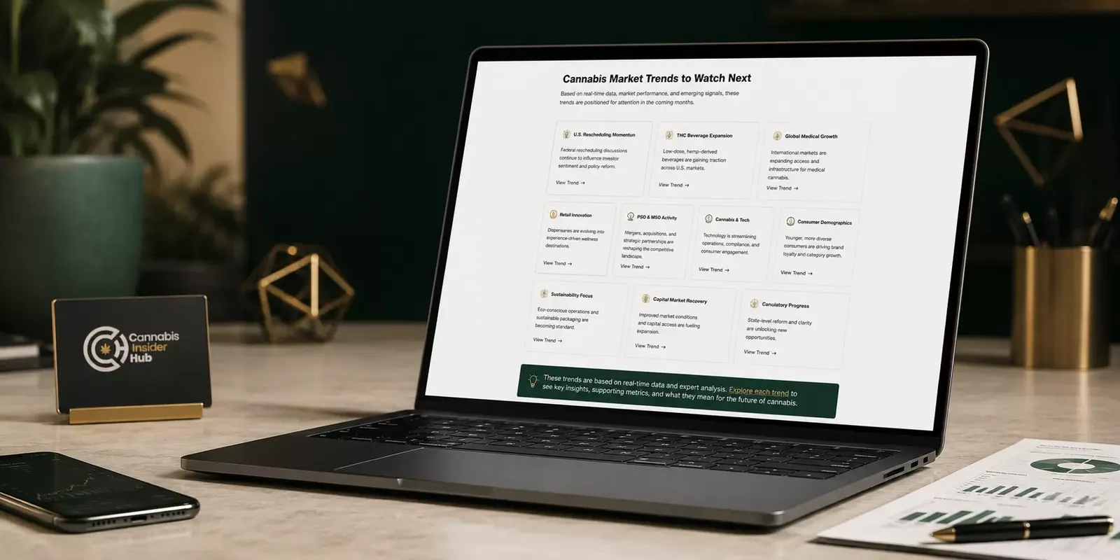 Cannabis Insider Hub new website screen 1