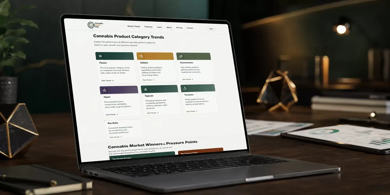 Cannabis Insider Hub new website screen 2