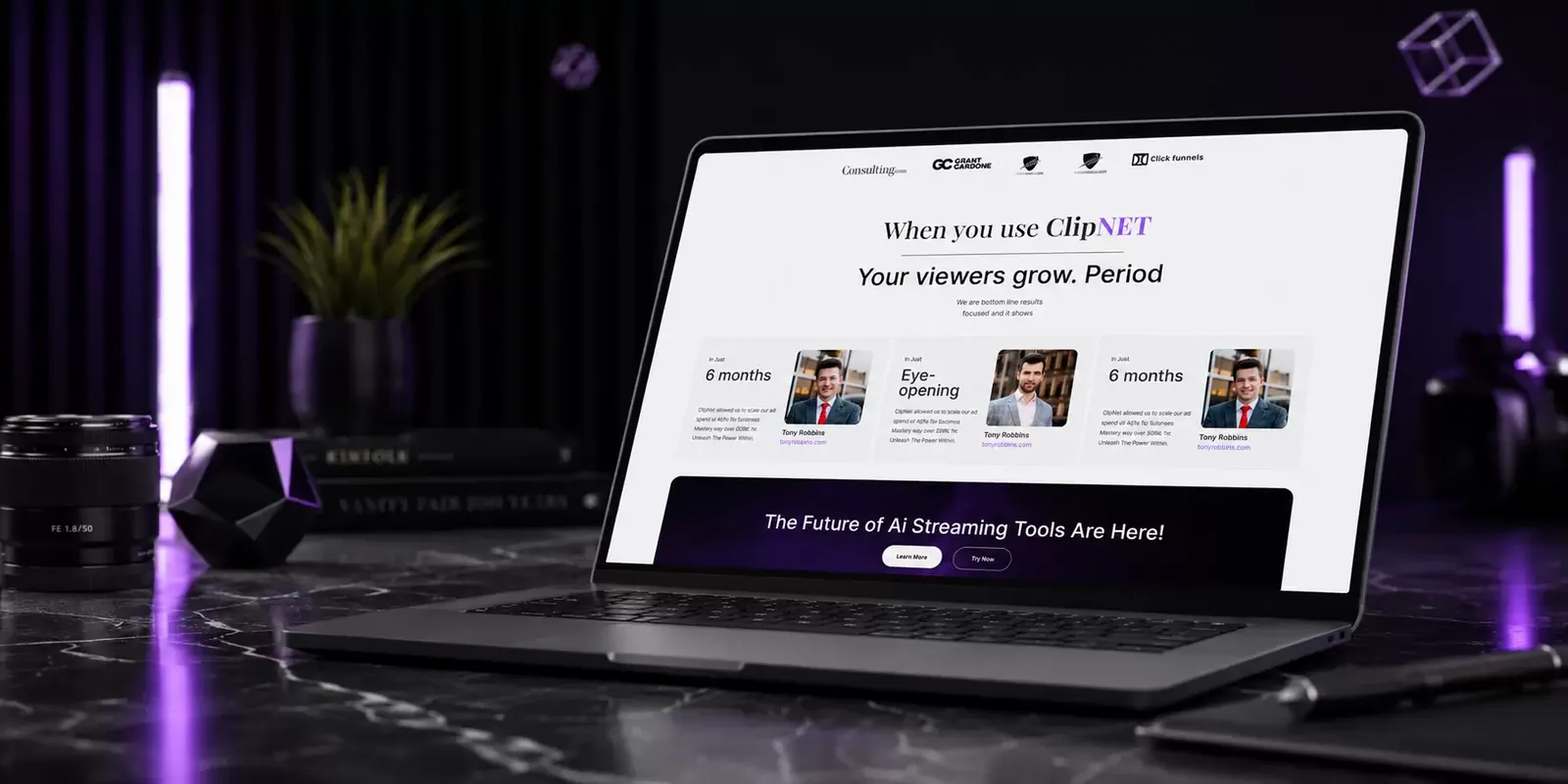 ClipNET.ai new website screen 1
