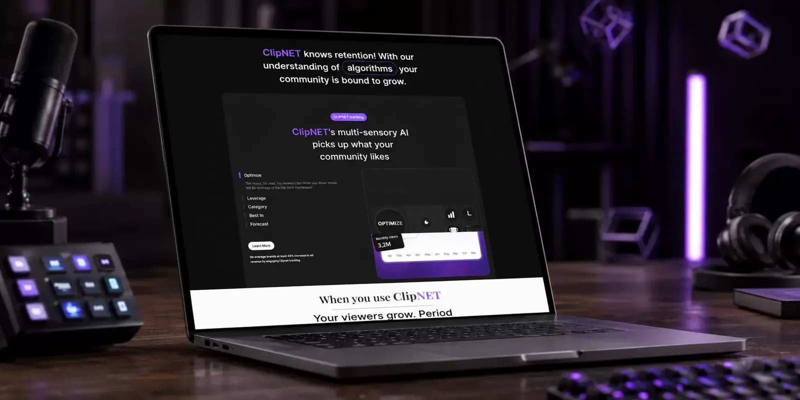 ClipNET.ai new website screen 2