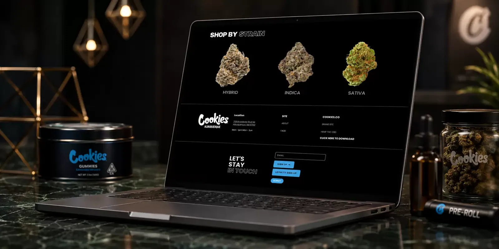 Cookies Albuquerque new website screen 1