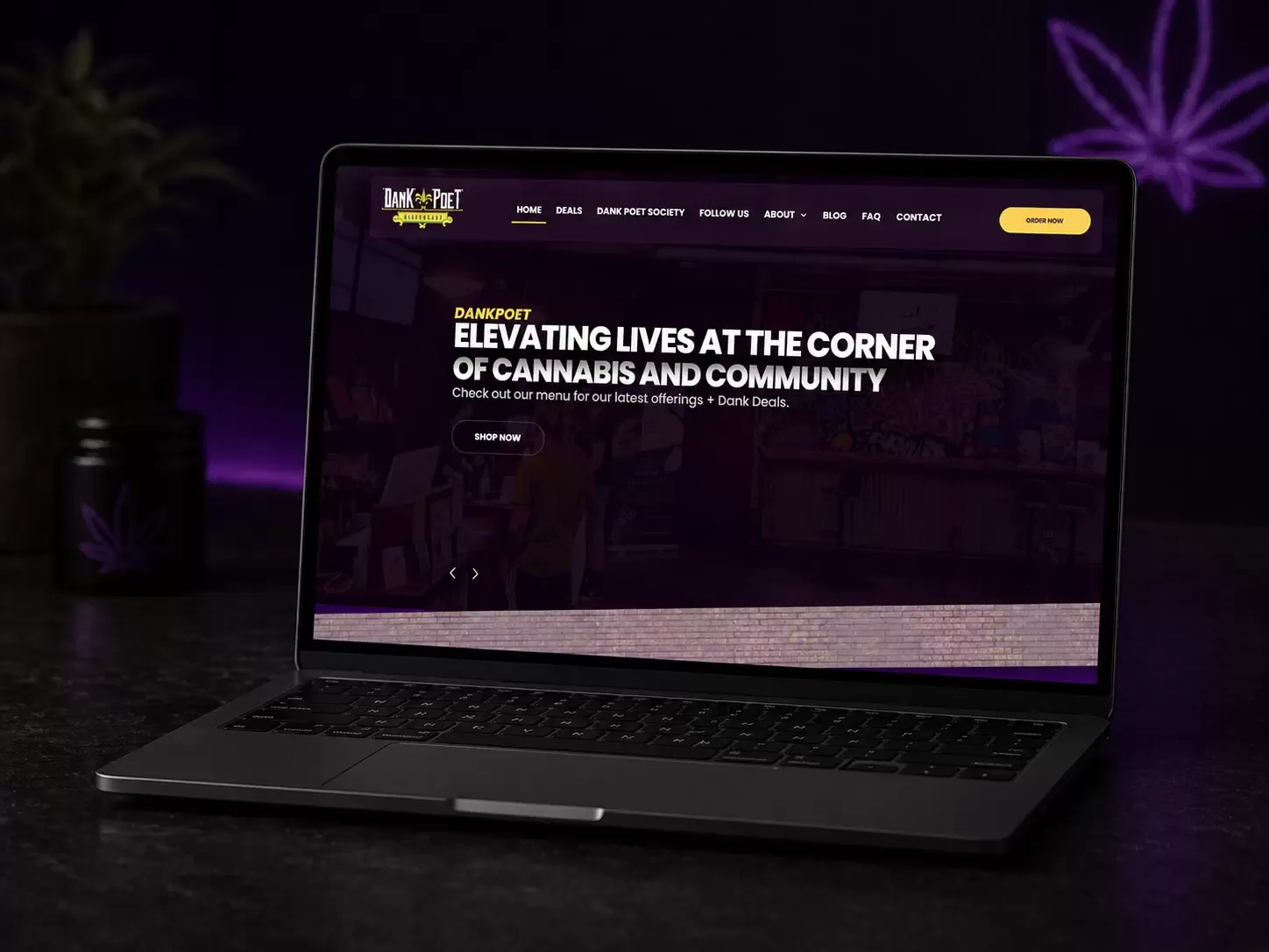 Dank Poet new website screen 2