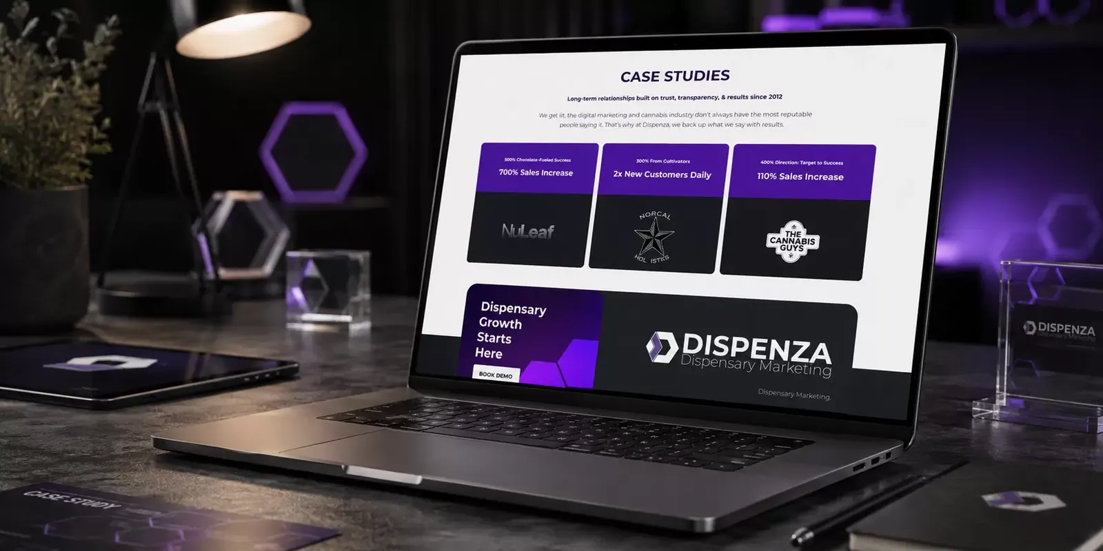 Dispenza Cannabis Marketing Website Case Study new website screen 1