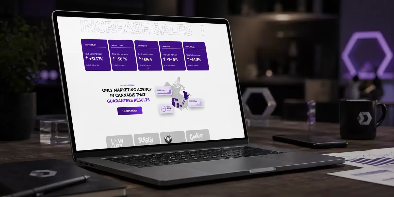 Dispenza Cannabis Marketing Website Case Study new website screen 2