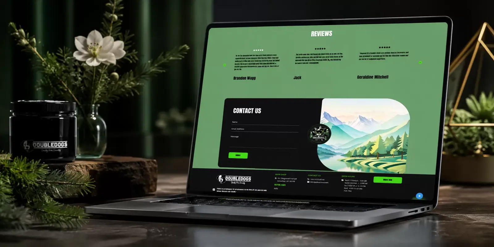 Double Dogs Cannabis new website screen 2