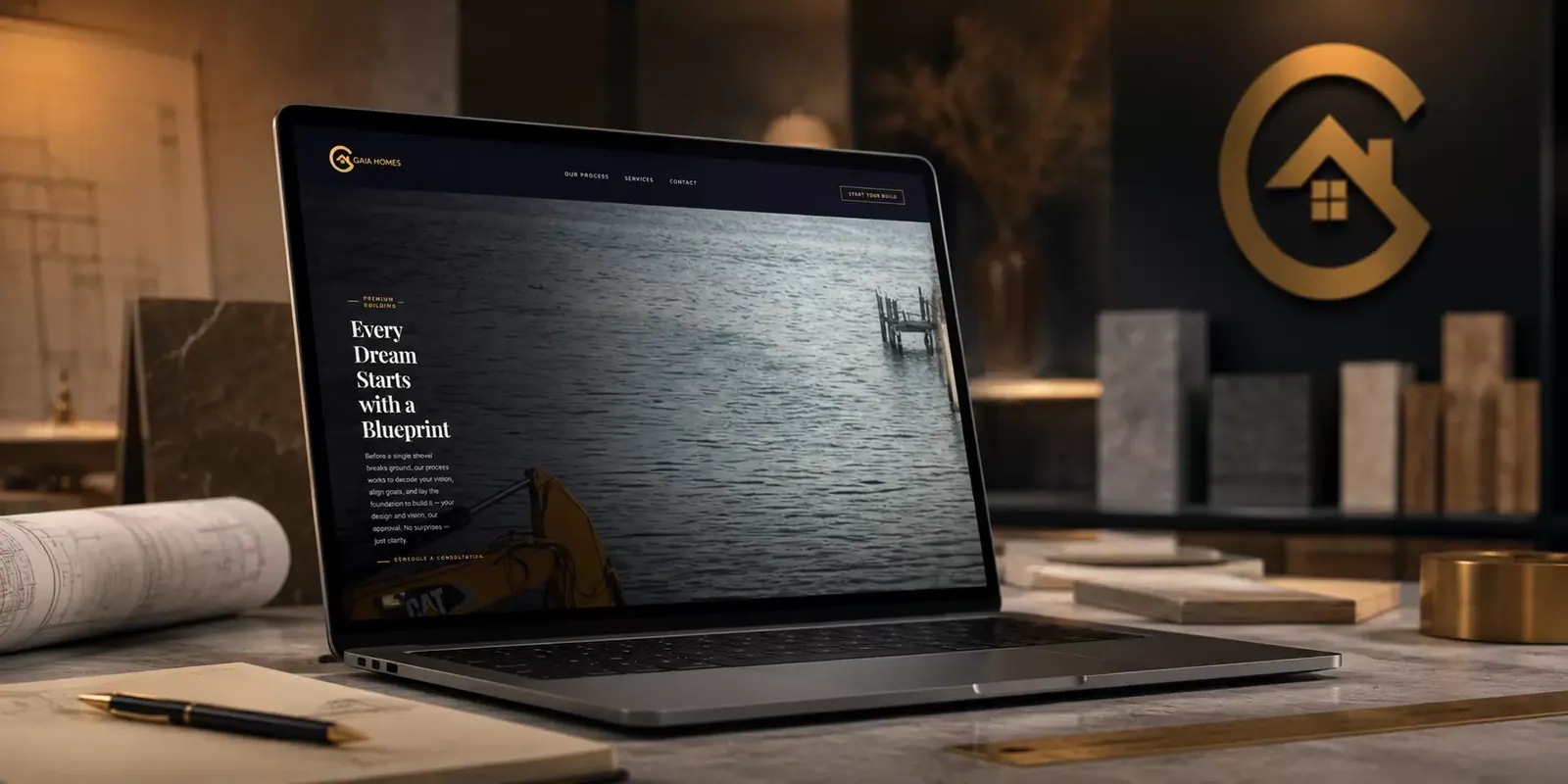 Gaia Homes new website screen 2