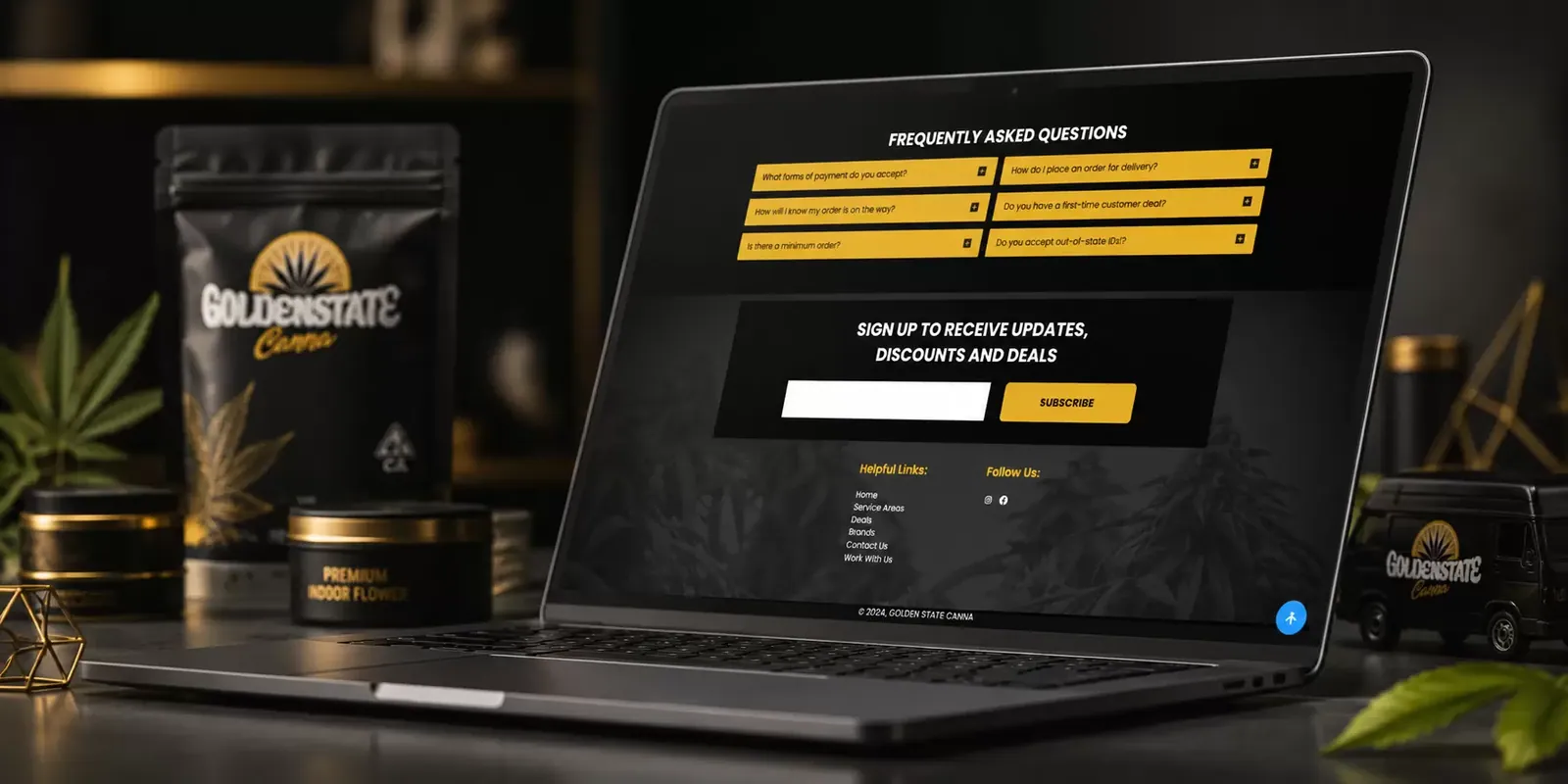 Golden State Canna new website screen 1