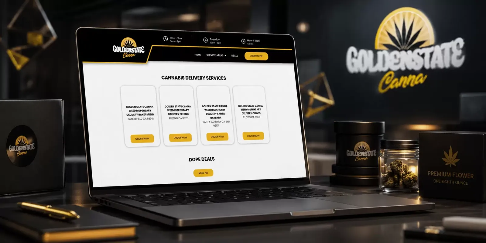Golden State Canna new website screen 2