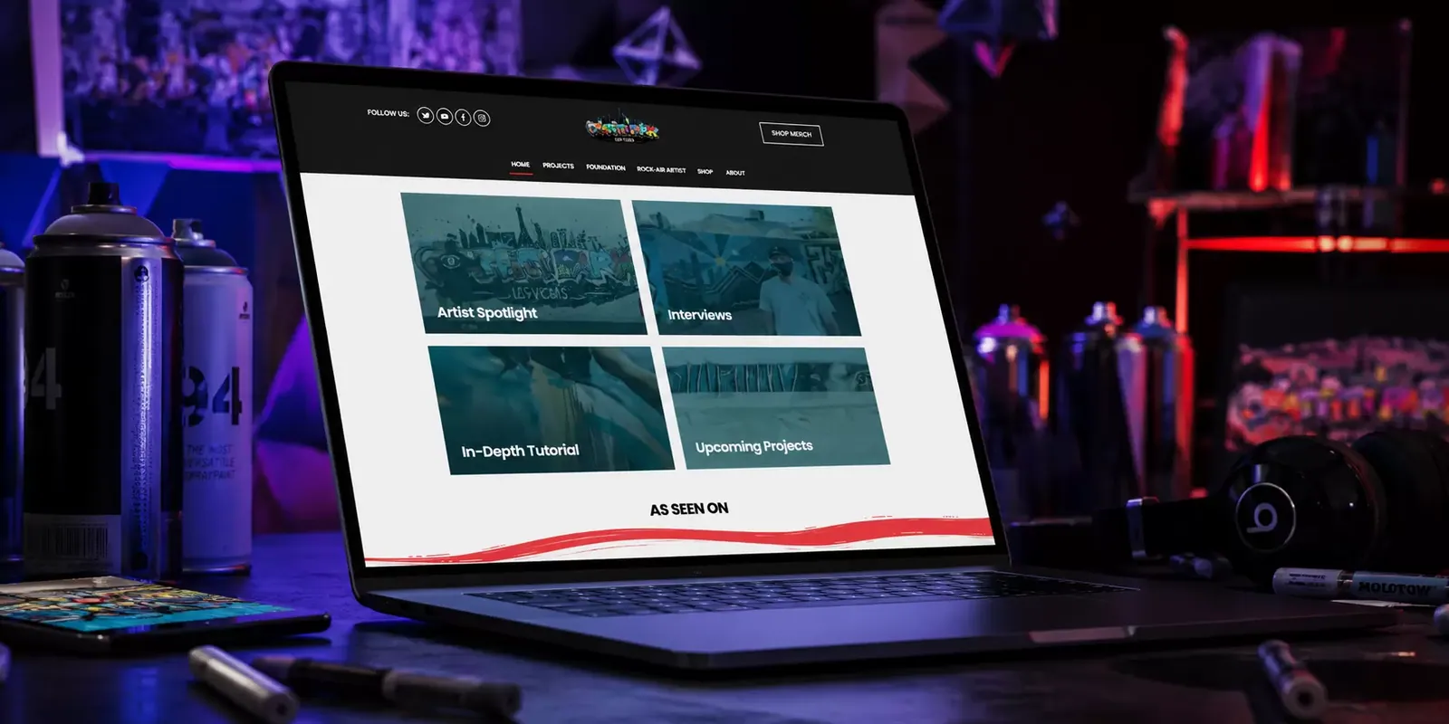 Graffiti Park new website screen 2