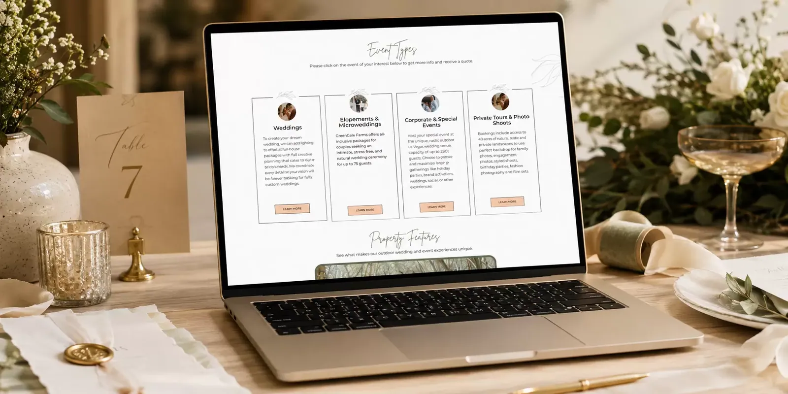 GreenGale Farms new website screen 1