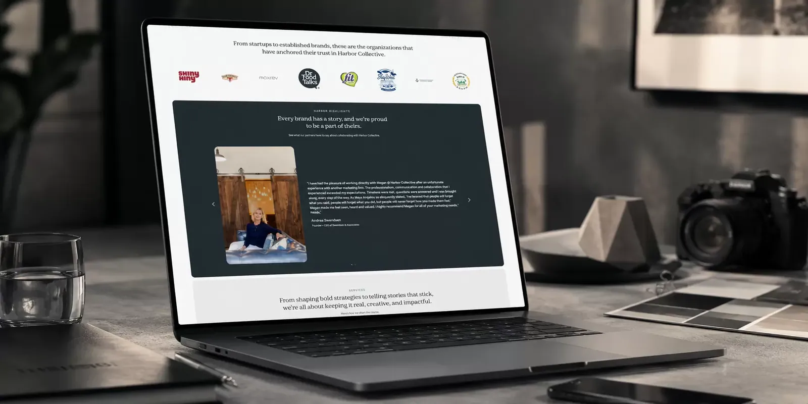 Harbor Collective new website screen 2