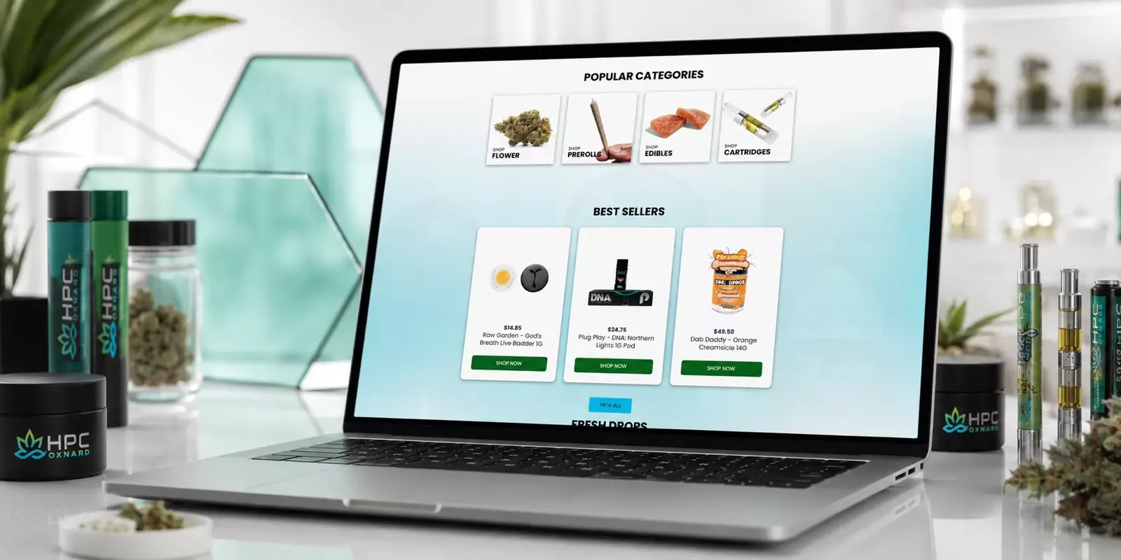 HPC Weed Dispensary Oxnard new website screen 1
