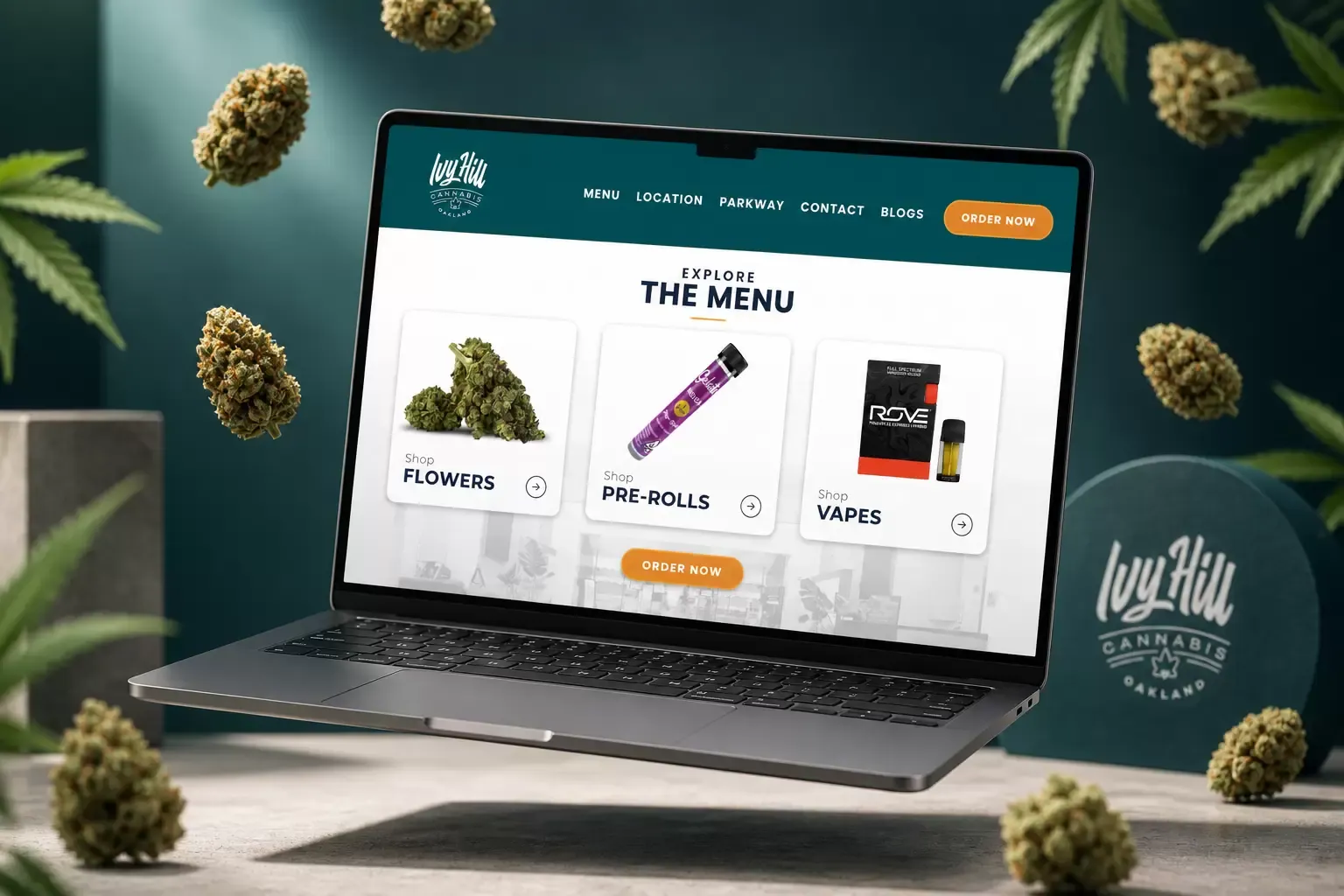 Ivy Hill Weed Dispensary new website screen 1