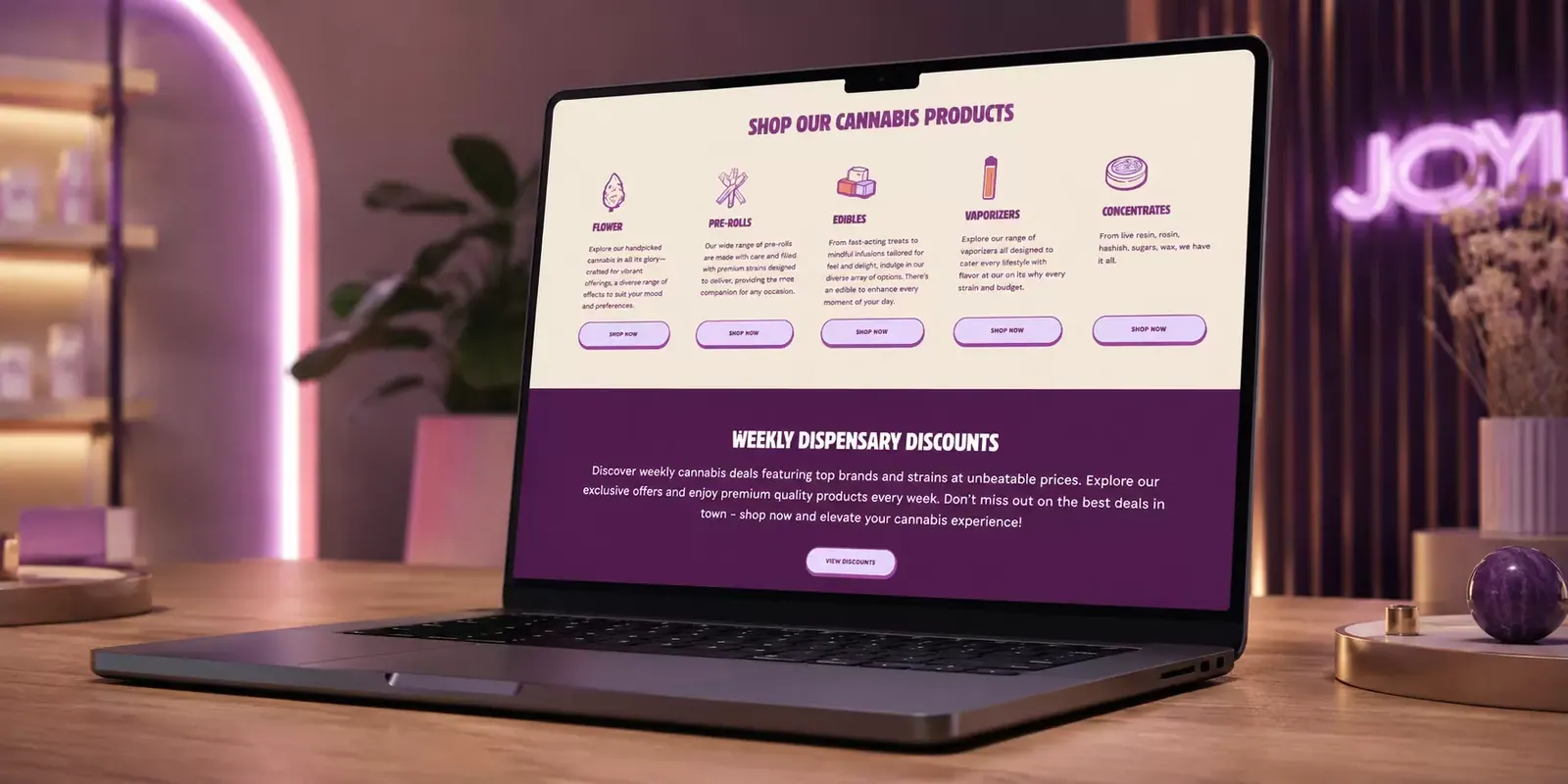 Joyleaf new website screen 1
