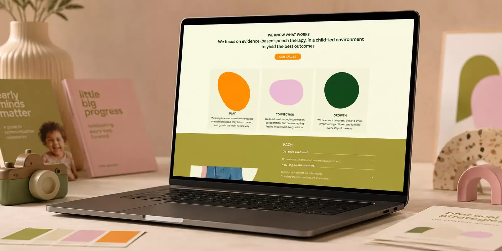 Little Sprouts SLP new website screen 1