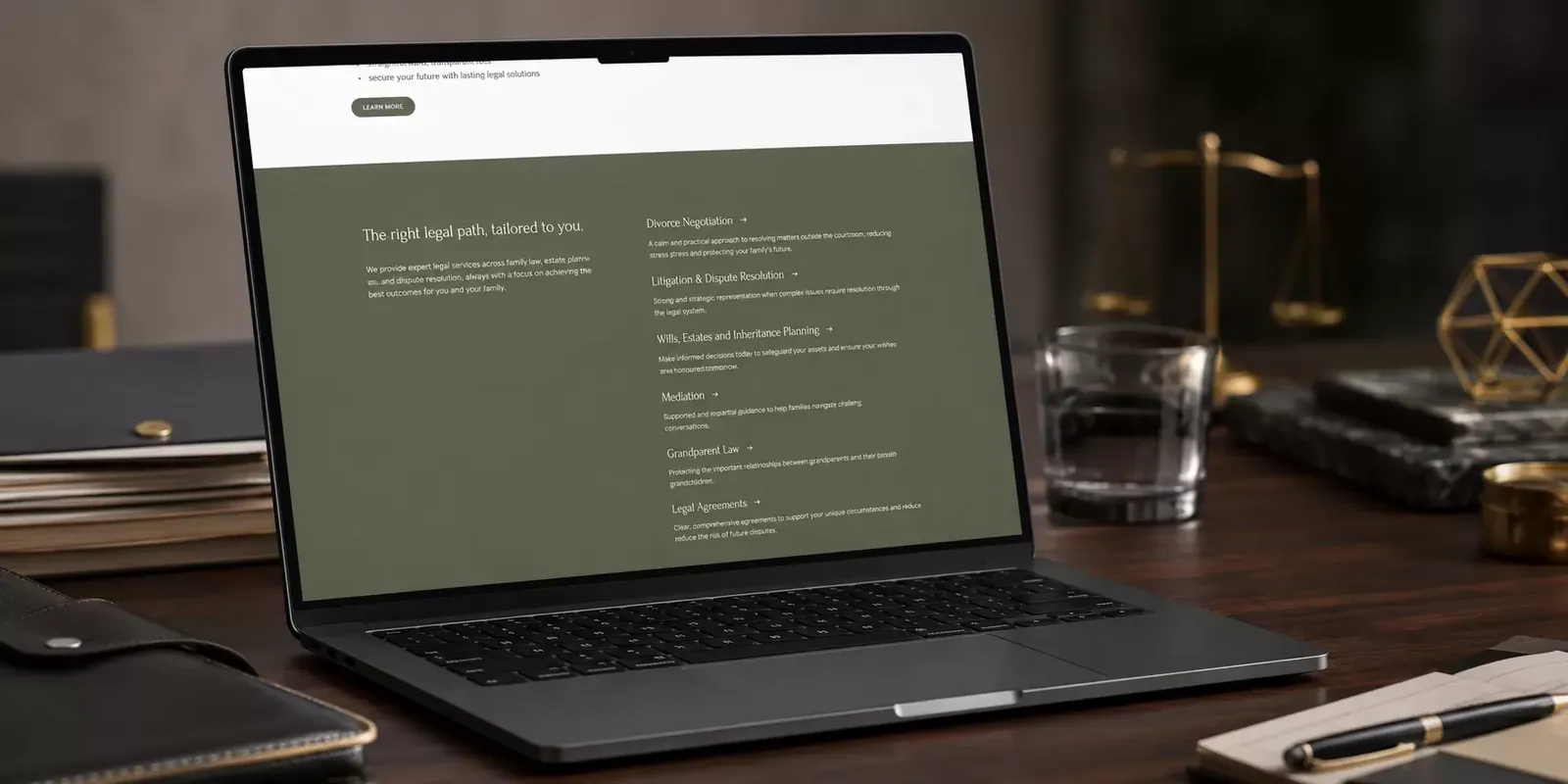 Martens Legal new website screen 2