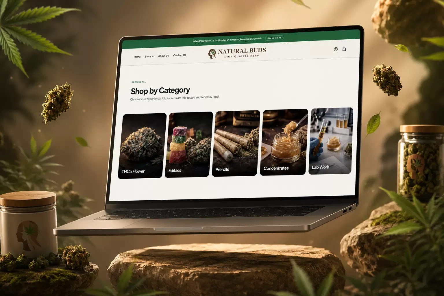 Natural Buds new website screen 1