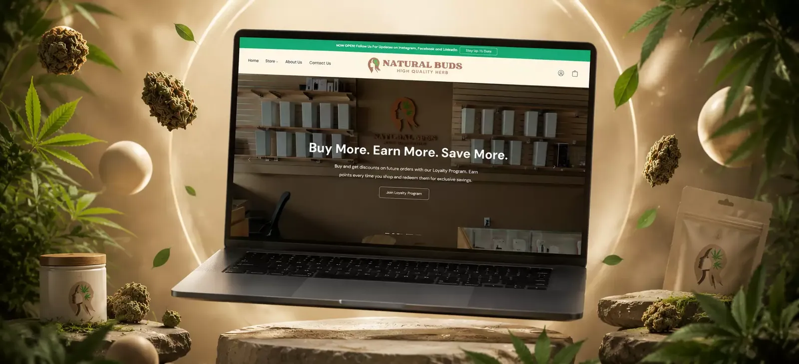 Natural Buds new website screen 3