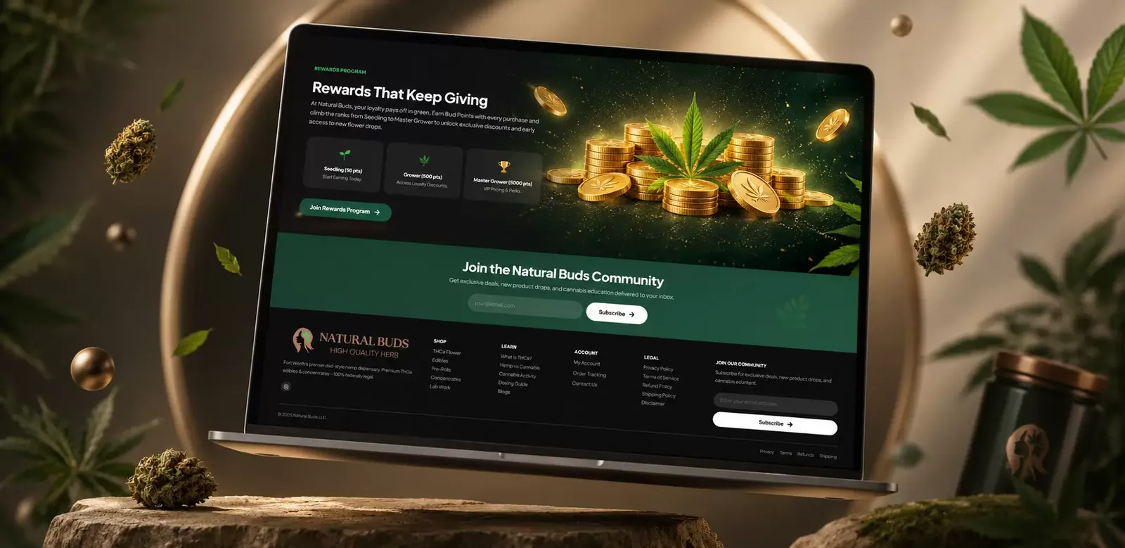 Natural Buds new website screen 4