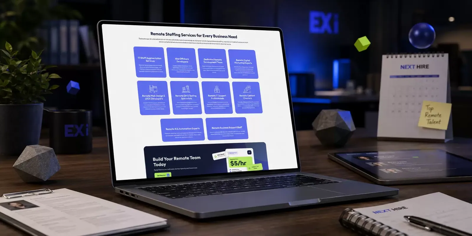 Next Hire Inc new website screen 2