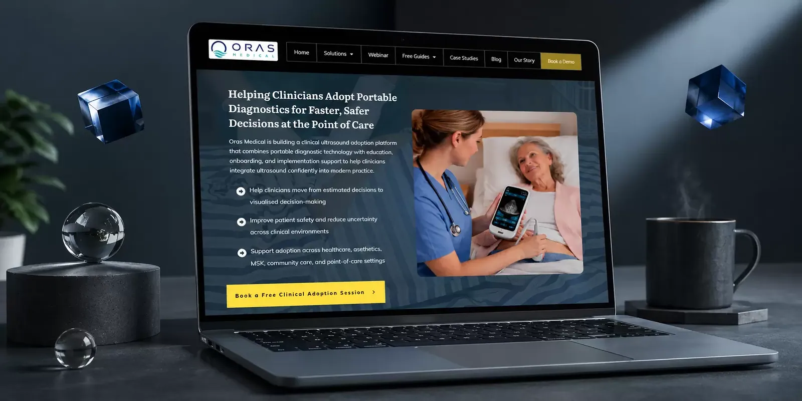 ORAS Medical — PeakSonic Bladder Scanners (UK) new website screen 1