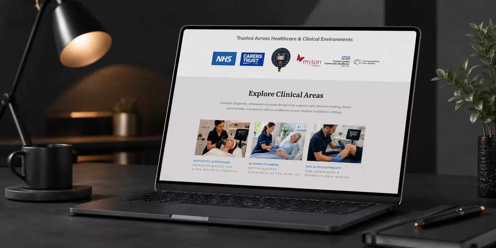 ORAS Medical — PeakSonic Bladder Scanners (UK) new website screen 2