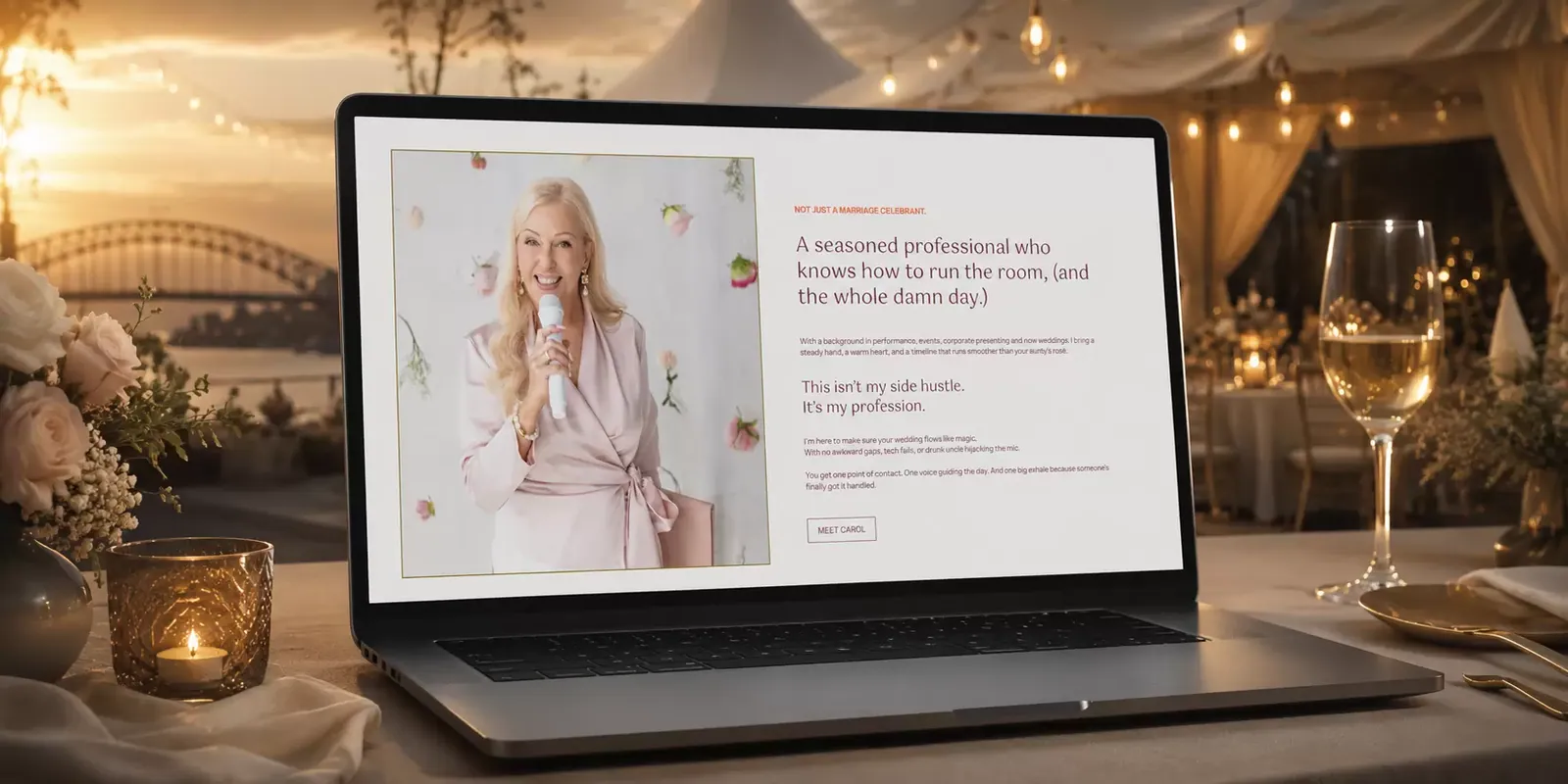 Sydney Wedding Celebrancy — Celebrant & MC (AU) new website screen 1
