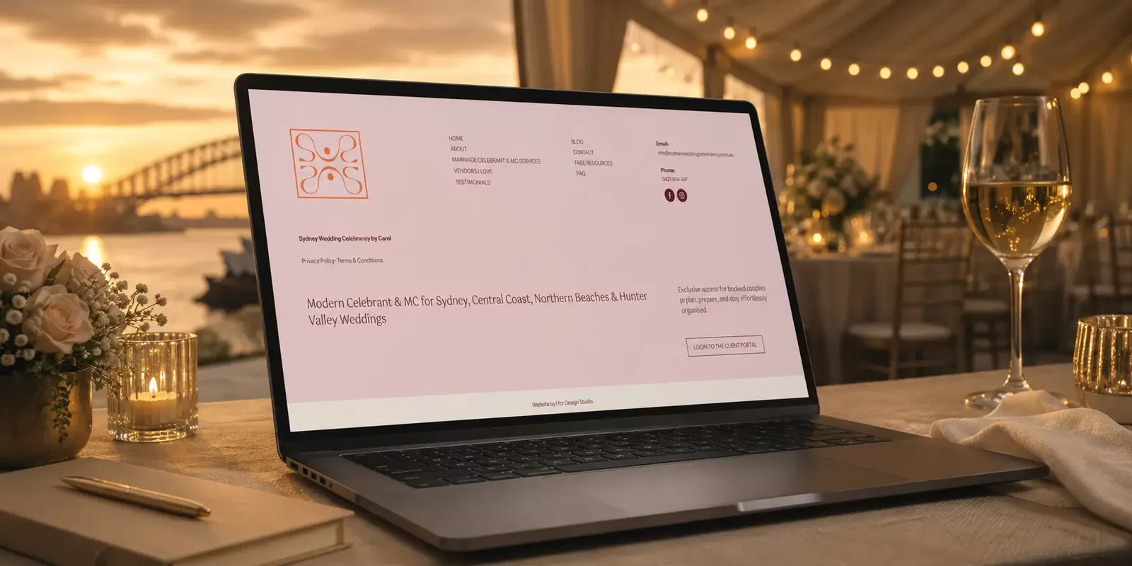 Sydney Wedding Celebrancy — Celebrant & MC (AU) new website screen 3
