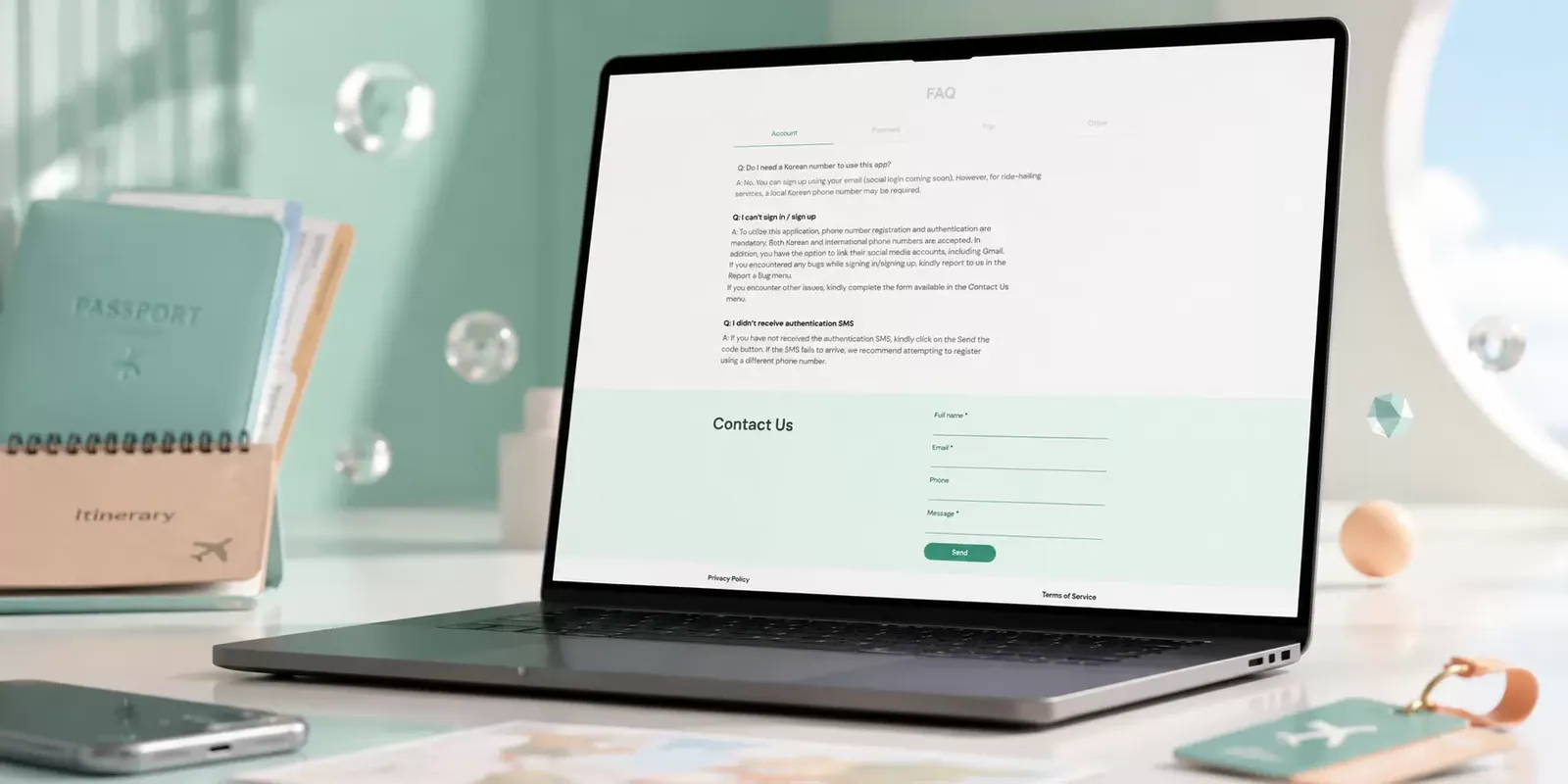 TABA new website screen 1