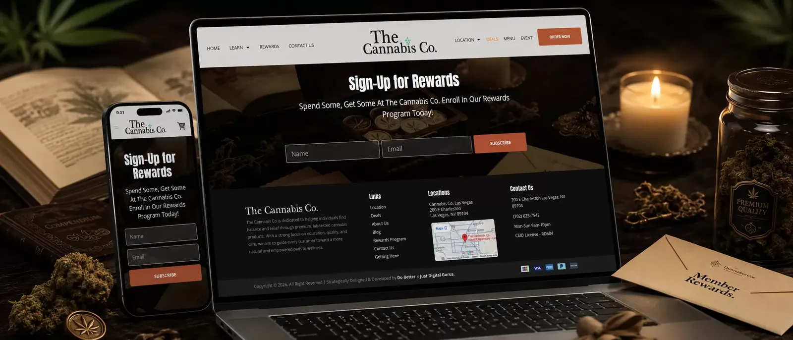 The Cannabis Co. new website screen 1