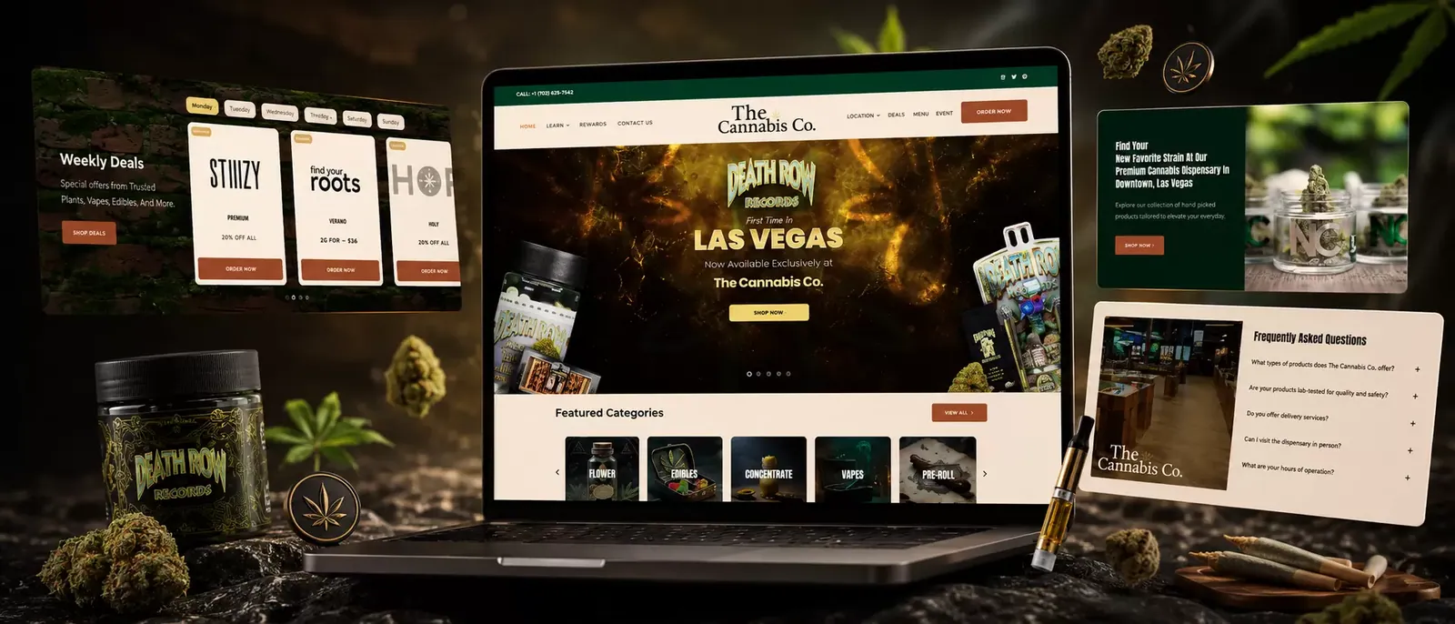 The Cannabis Co. new website screen 2