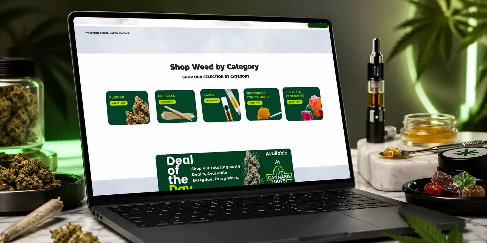 The Cannabis Guys new website screen 2
