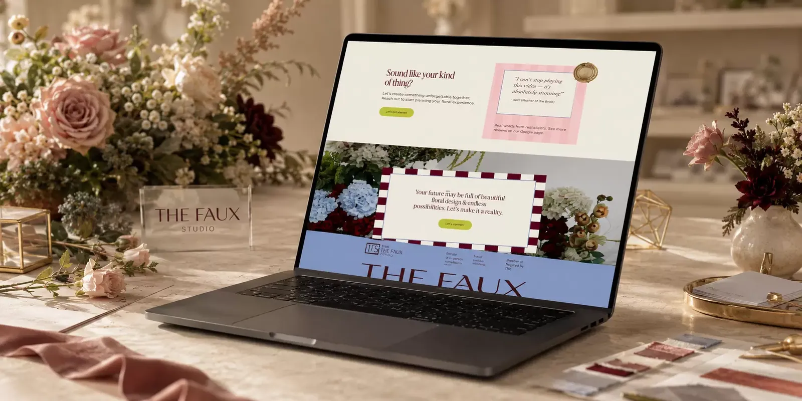 The Faux Studio new website screen 1