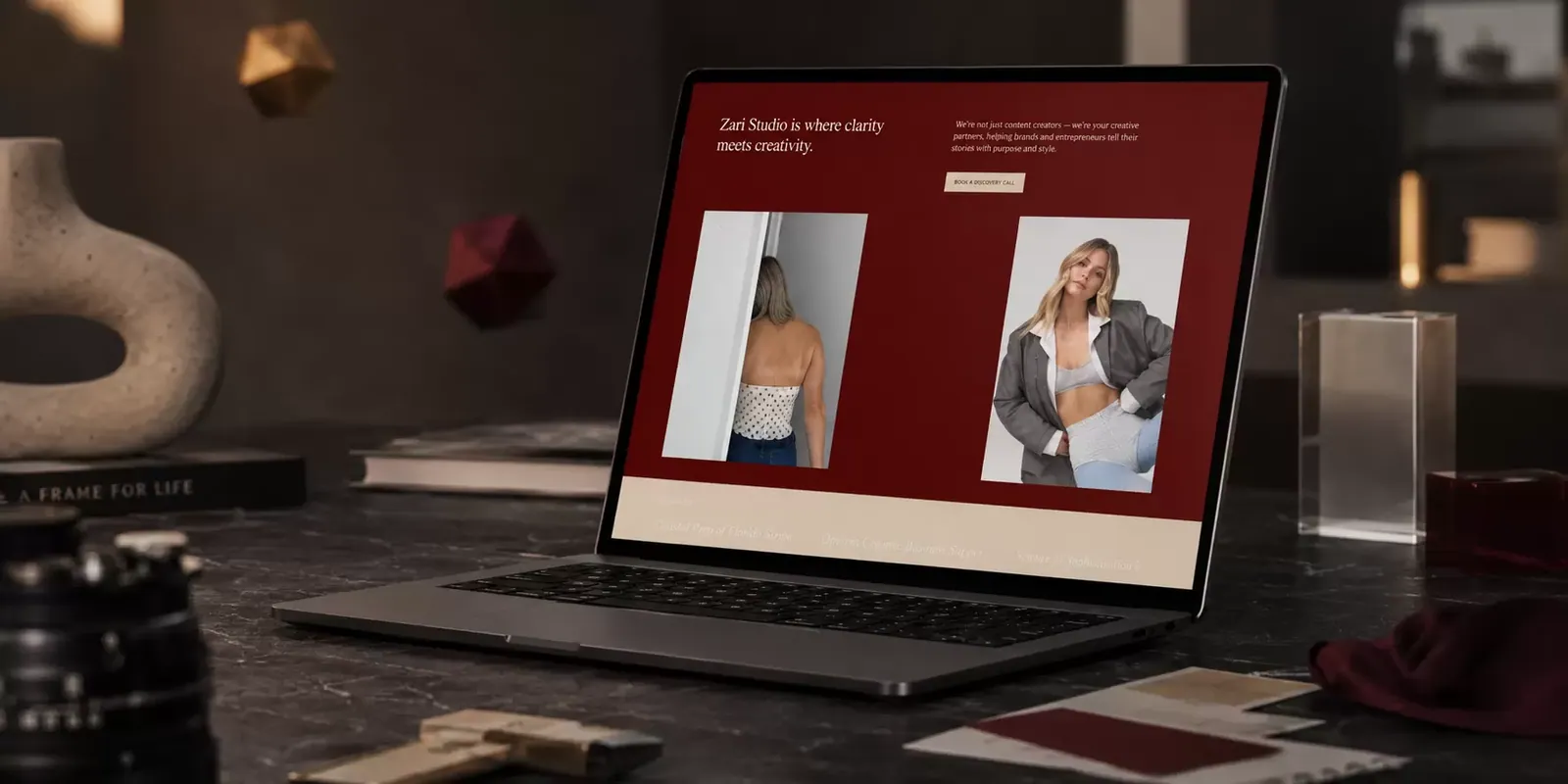 Zari Studio new website screen 1