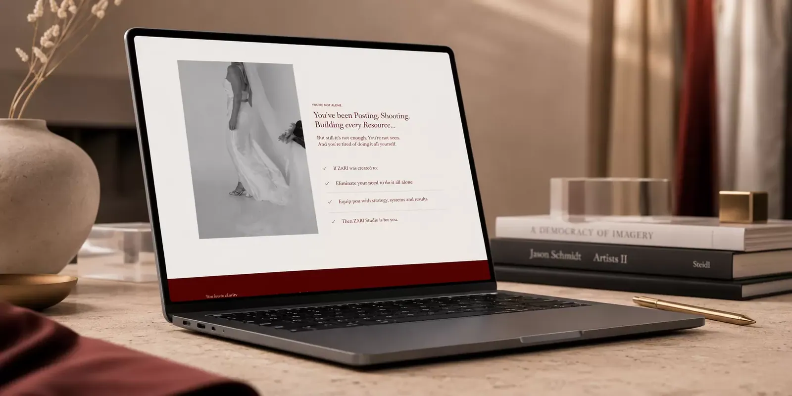 Zari Studio new website screen 2